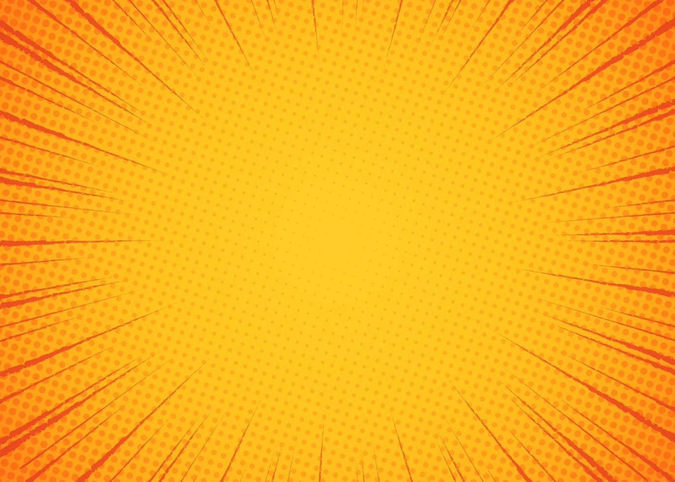 Beautiful sunburst background with yellow orange vector