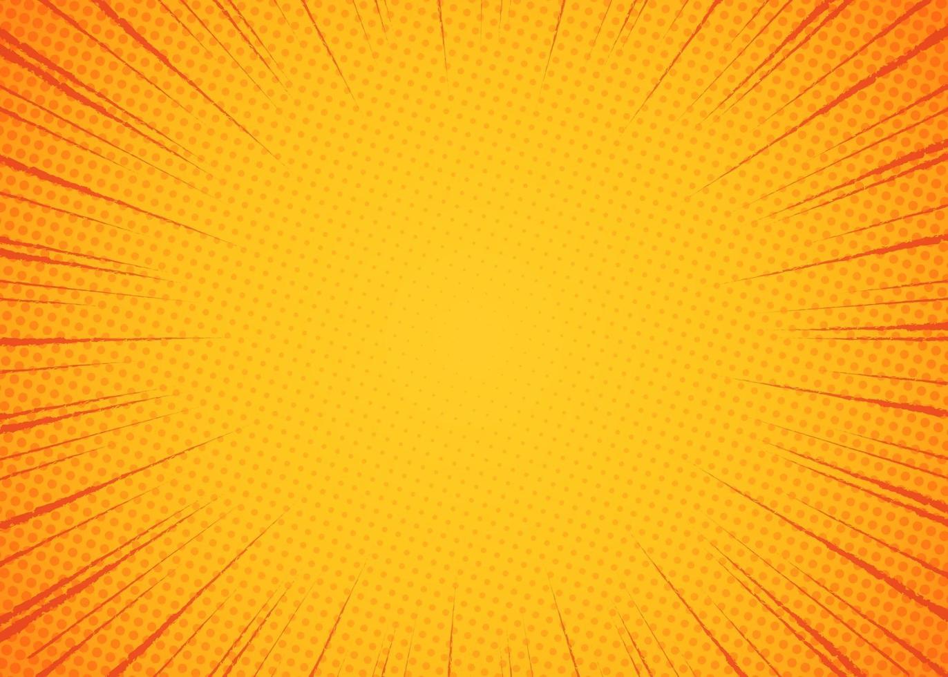 Hermoso fondo de rayos de sol con amarillo naranja vector