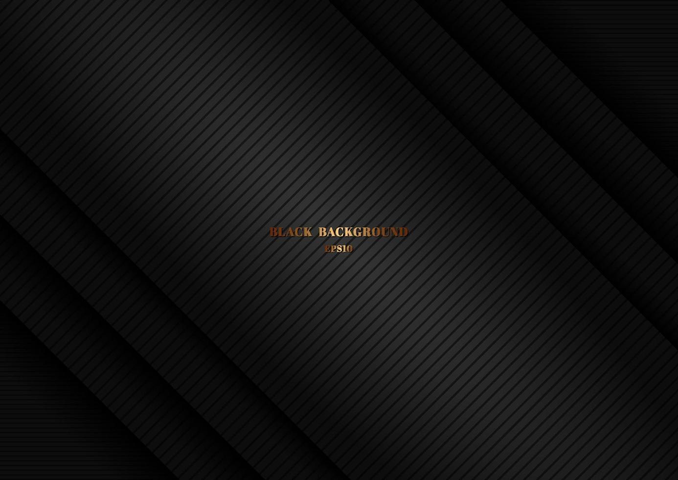 Abstract black shiny layer diagonal with stripes lines, texture background. Luxury style. vector