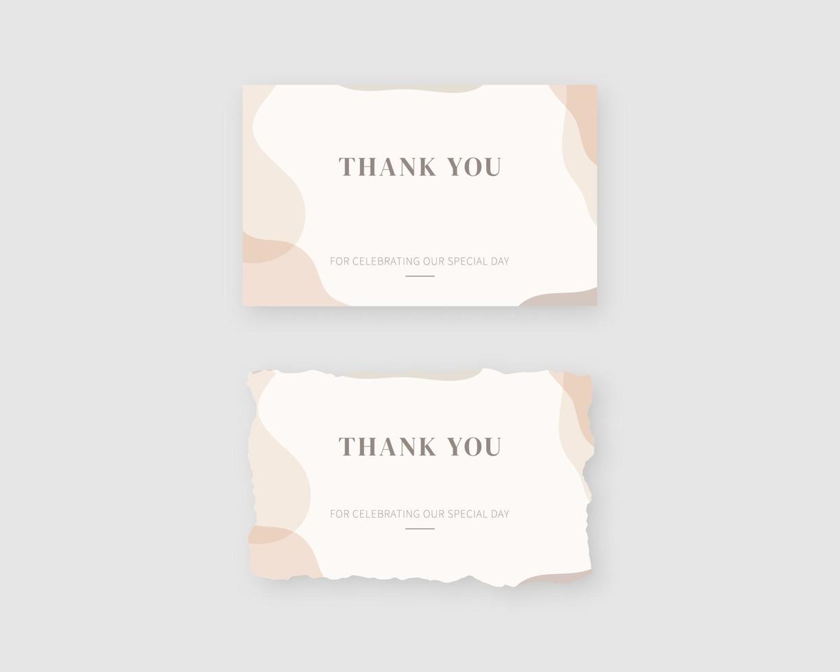 Thank you cards template. Set of modern thank you card. Mockup vector isolated. Template design. Realistic vector illustration.