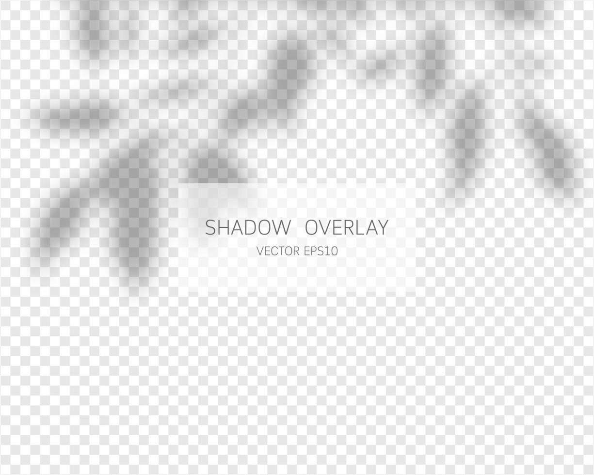 Shadow overlay effect. Natural shadows isolated vector