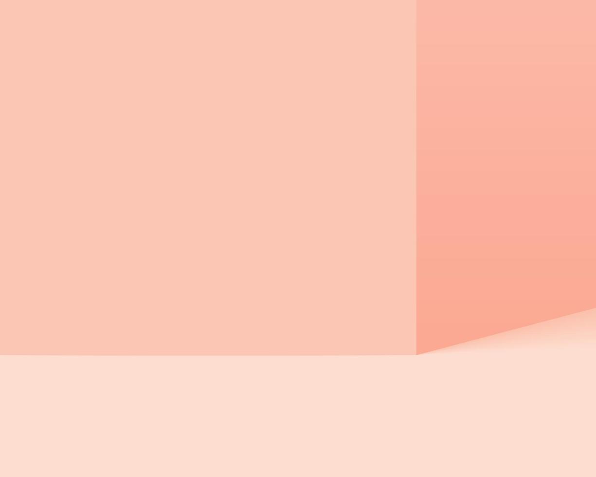 Empty pink studio room background. Template for product display with copy space. Modern minimal concept. Vector illustration.