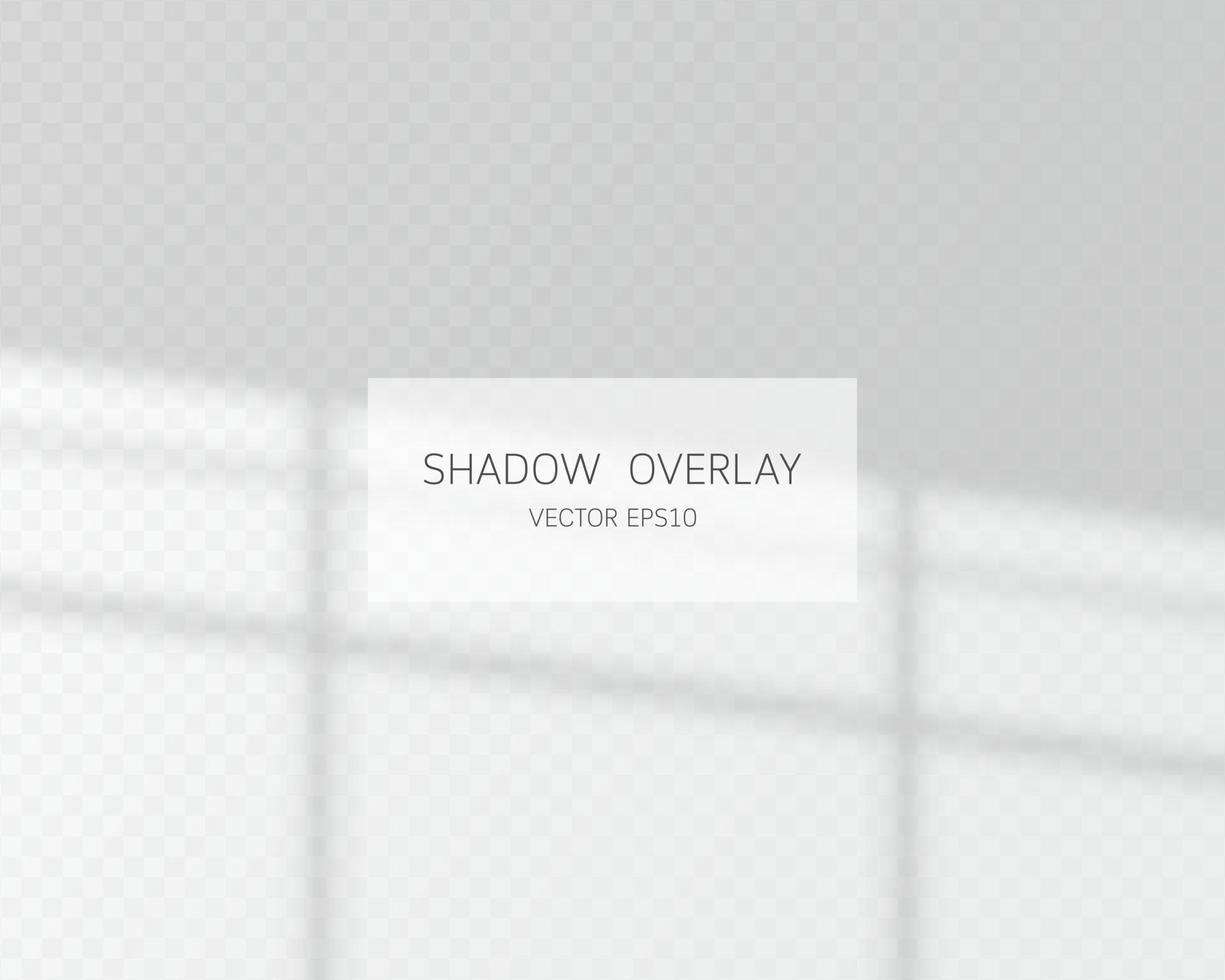 Shadow overlay effect. Natural shadows from window isolated vector