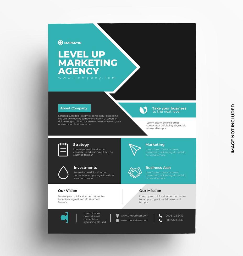 Corporate Flyer Template Layout template in A4 size vector