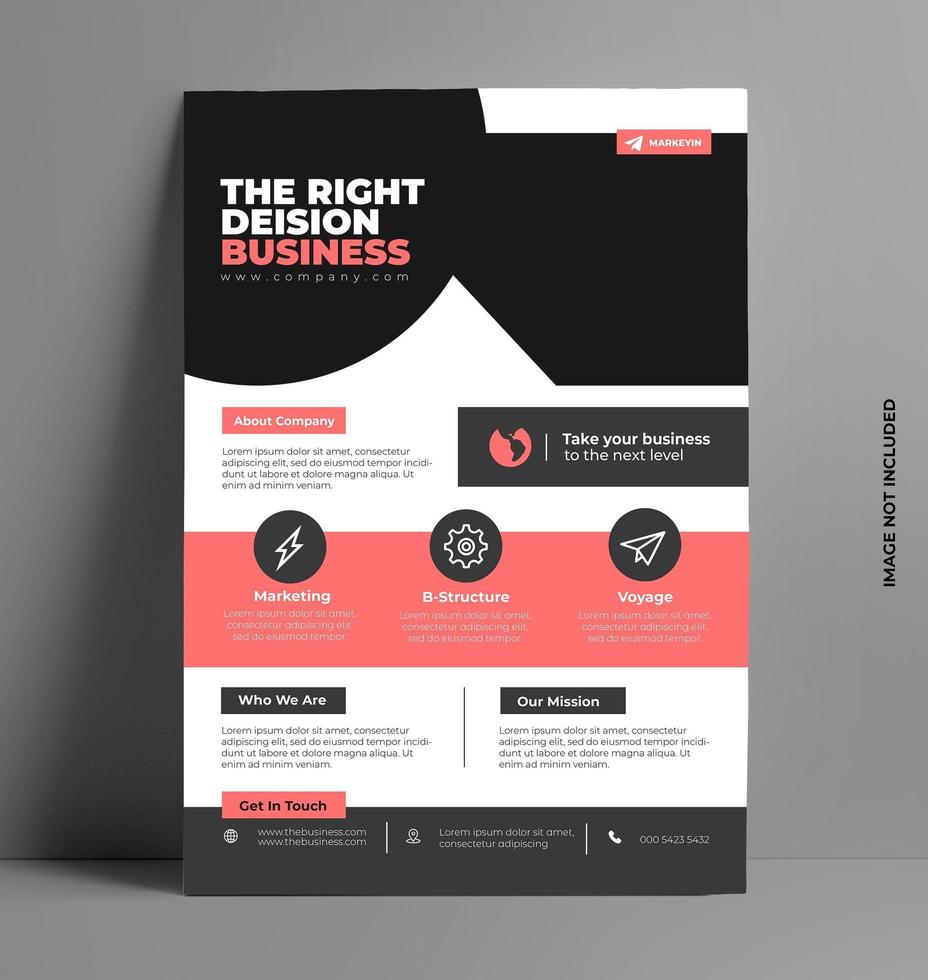 Vector Brochure Flyer Template in A4 Size.