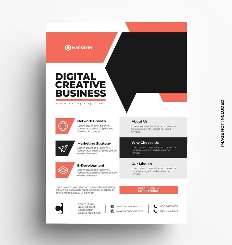 Sleek Print Flyer Template vector