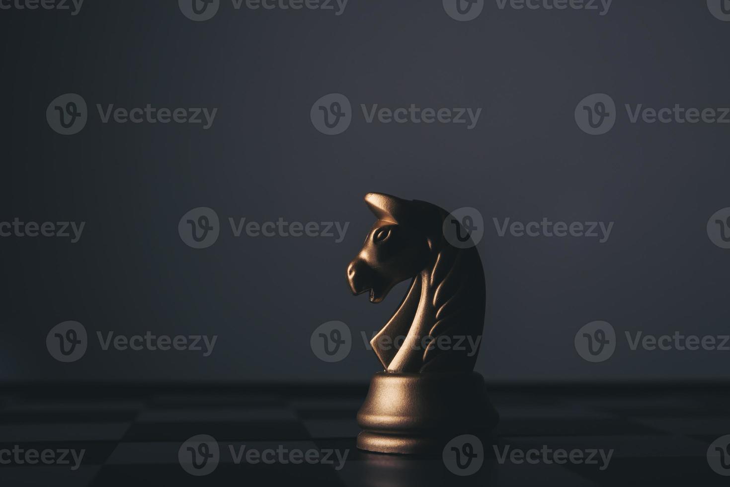 Chess game isolated on black background photo