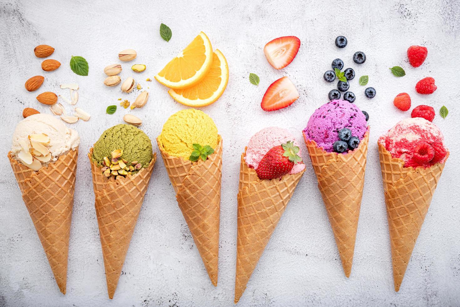 Fruit flavored ice cream photo