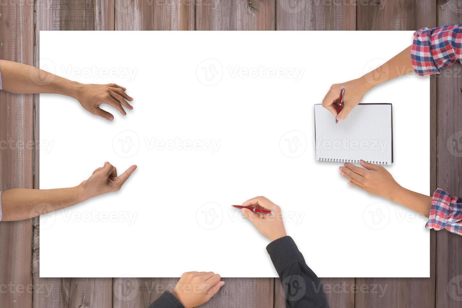 Top view of business team meeting photo