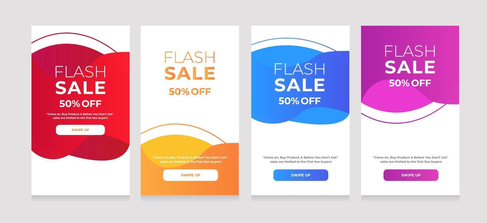 Design Abstract Flash Sale 50 Off vector