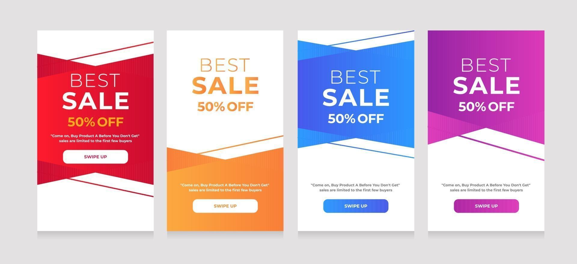 Modern Abstract Best Sale 50 Off vector