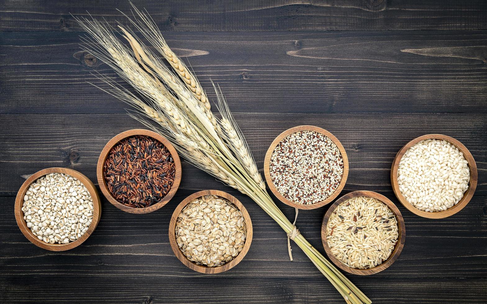 Grains in bowls photo