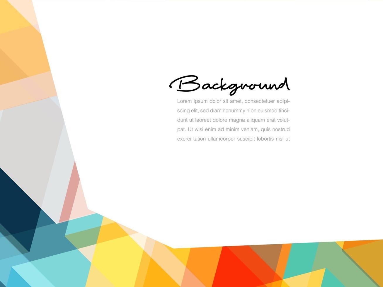Abstract colorful background with copyspace with shapes vector