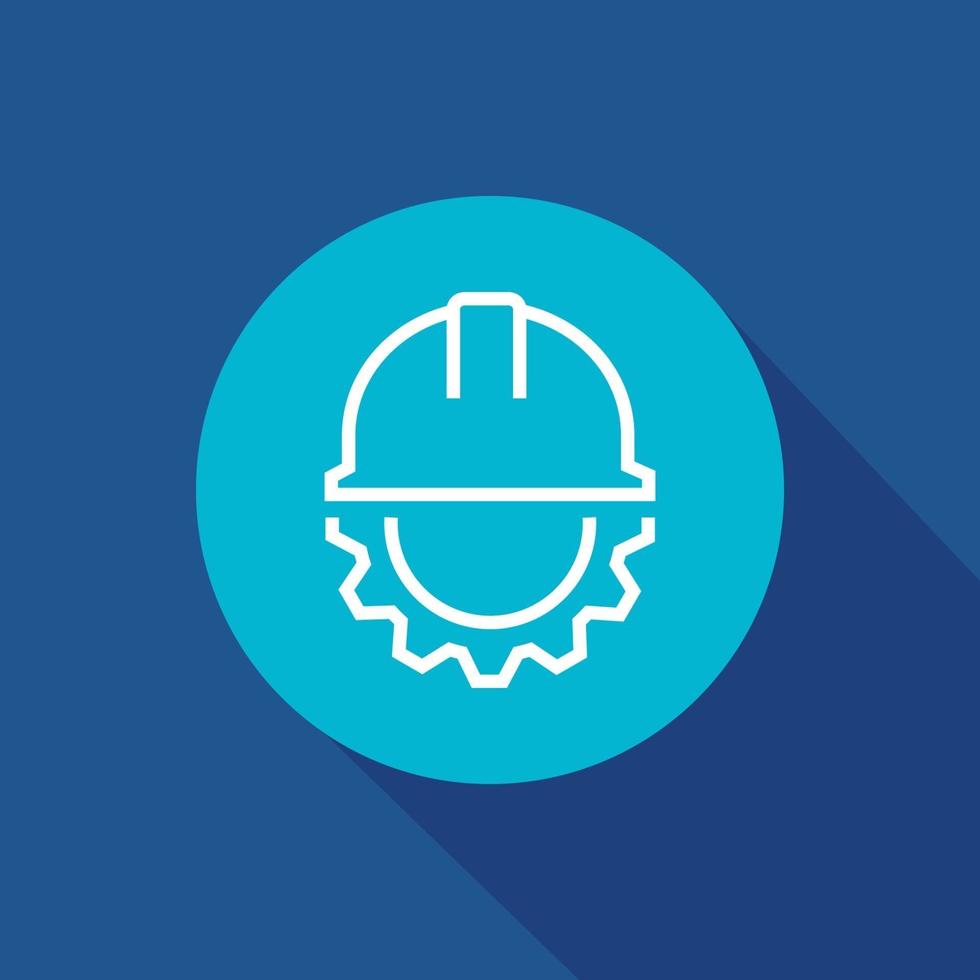 vector illustration of engineer icon with cogwheel
