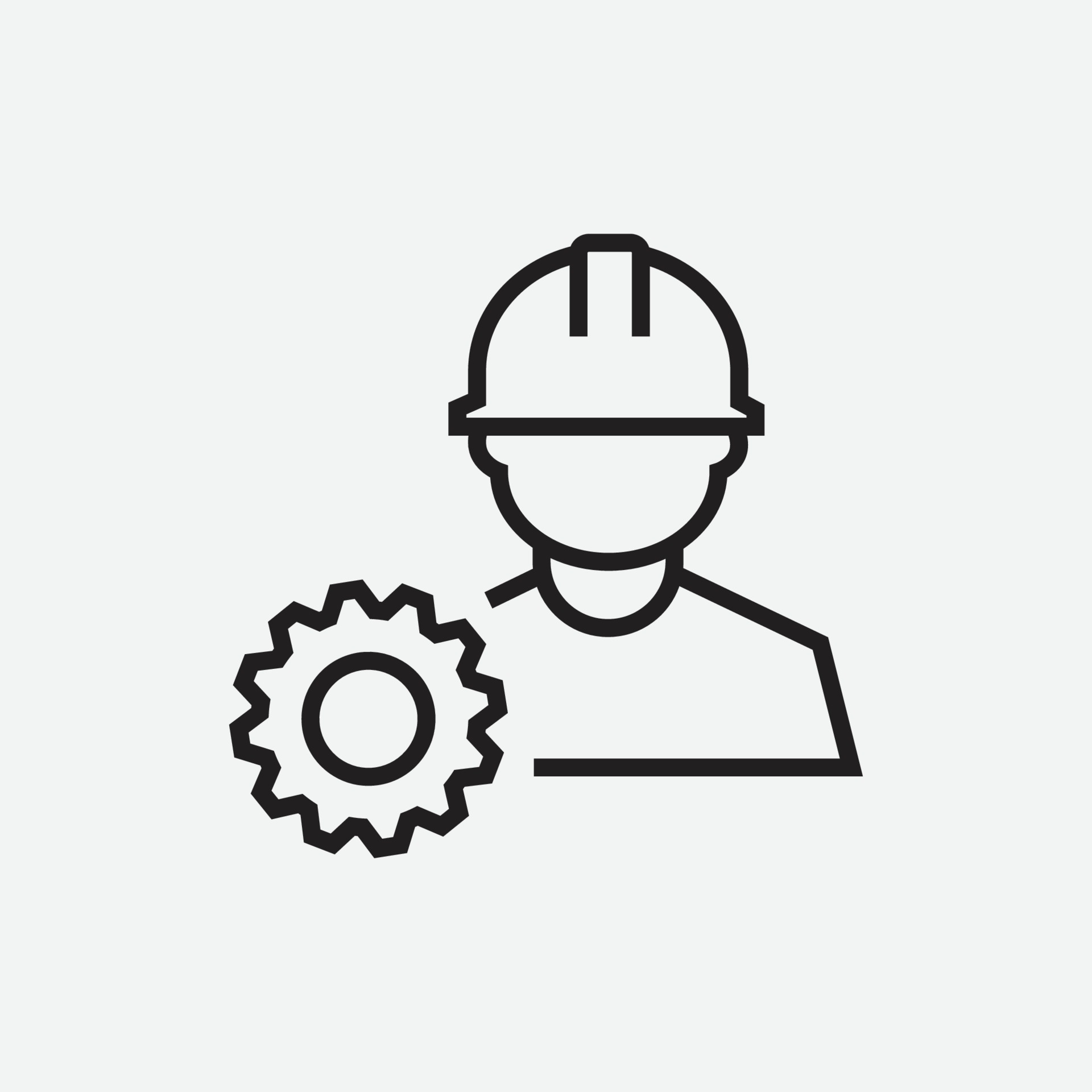 Vector Illustration Of Engineer Icon With Cogwheel 2025839 Vector Art