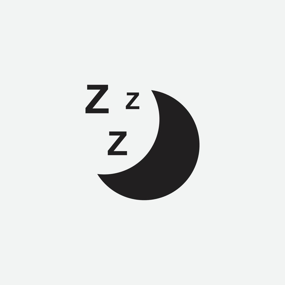 ilustración vectorial del icono de la luna nocturna para diseño gráfico y web vector