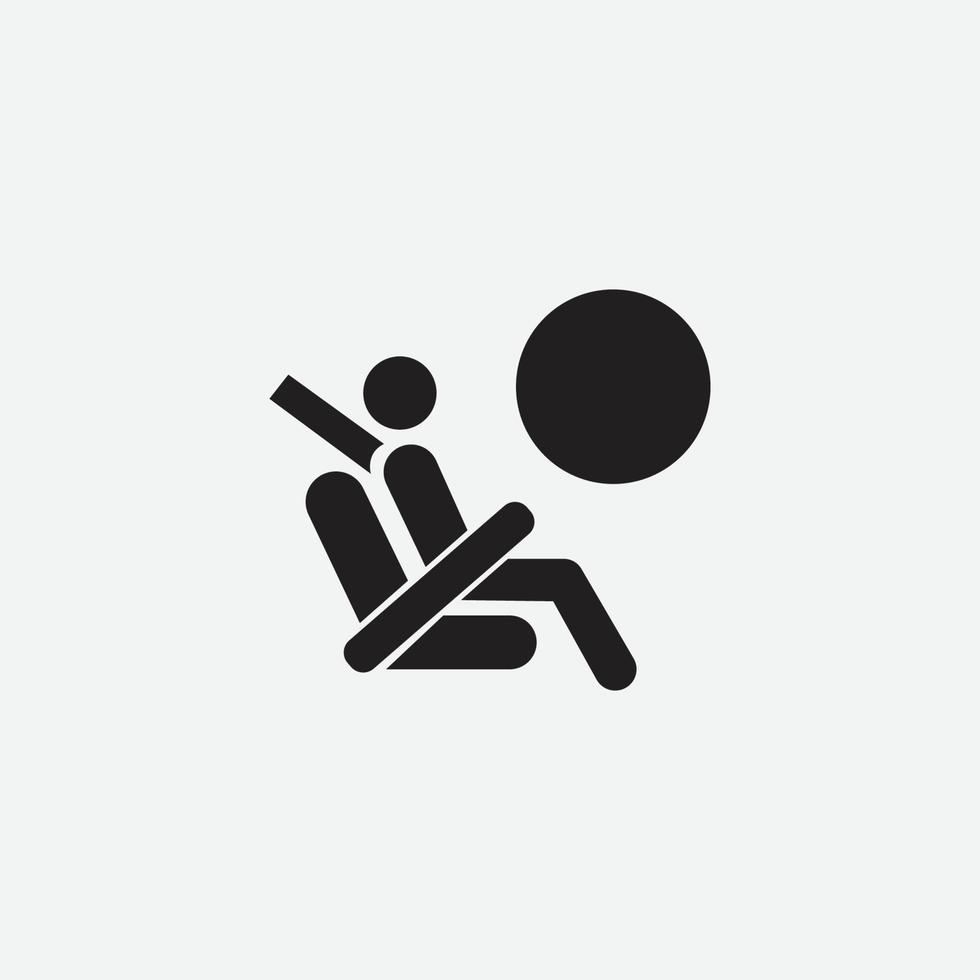 vector illustration of airbag icon for grahic and web design