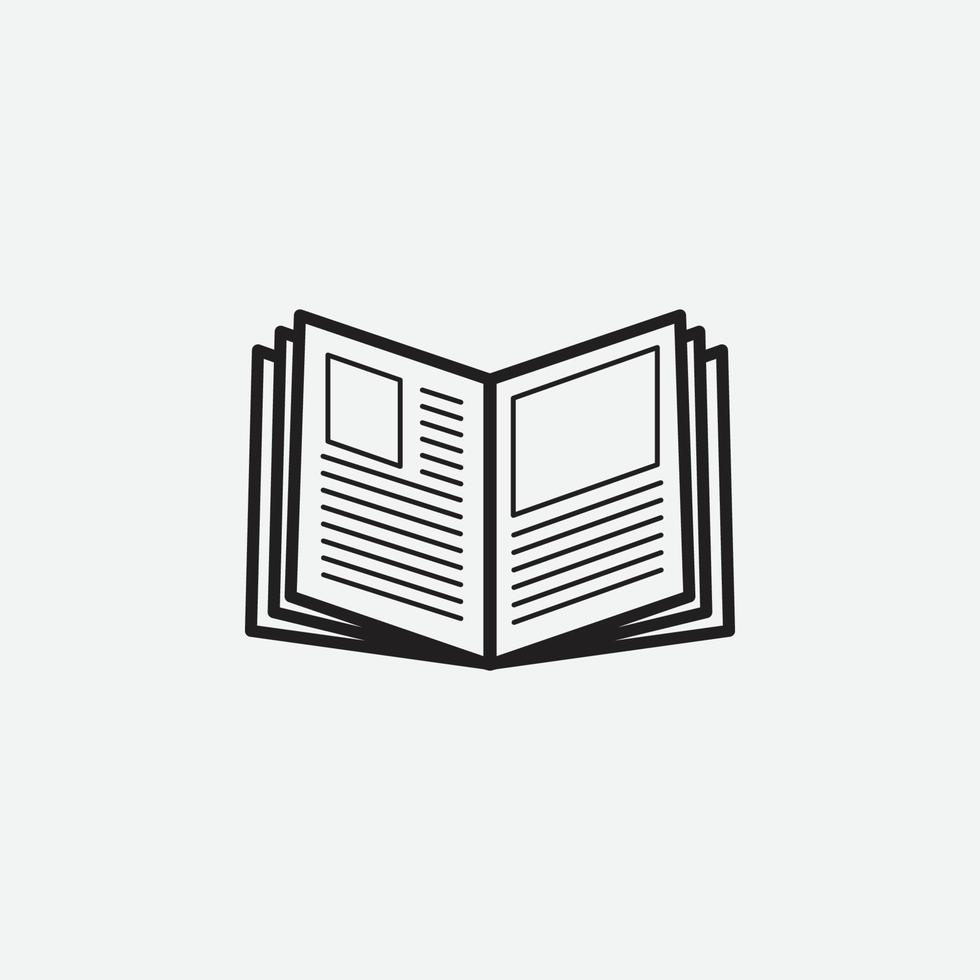 vector illustration of book icon for grahic and web design