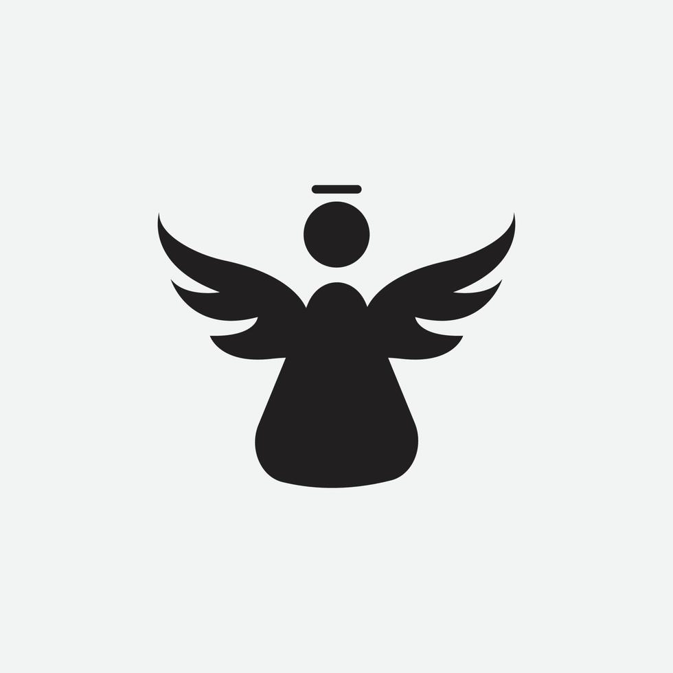 ilustración vectorial de icono de ángel para diseño gráfico y web vector