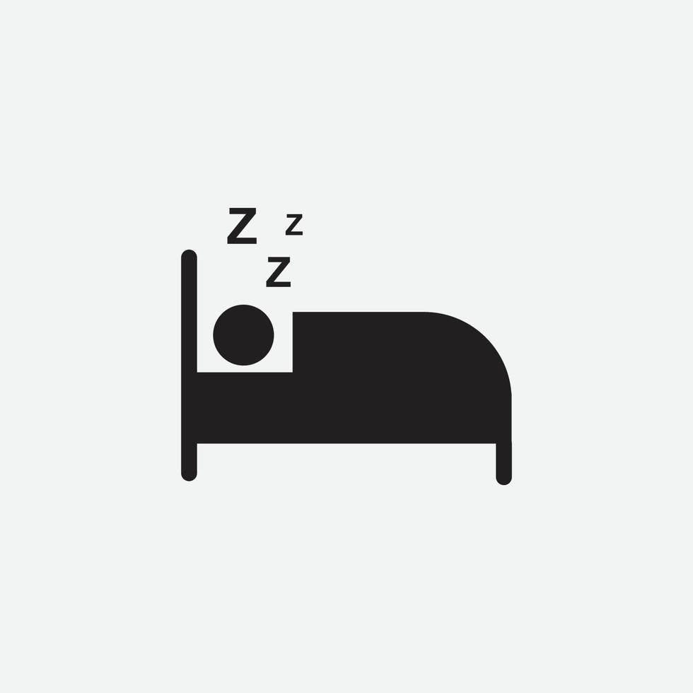 Ilustración vectorial de icono de dormir para diseño gráfico y web vector