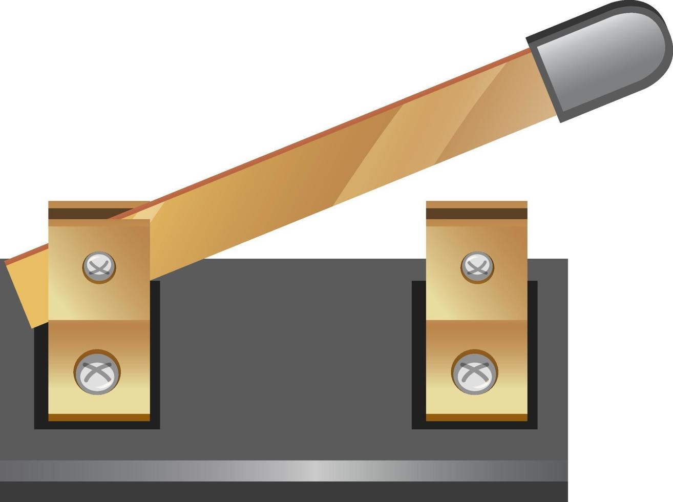 Cambiar objeto de circuito electrónico aislado sobre fondo blanco. vector