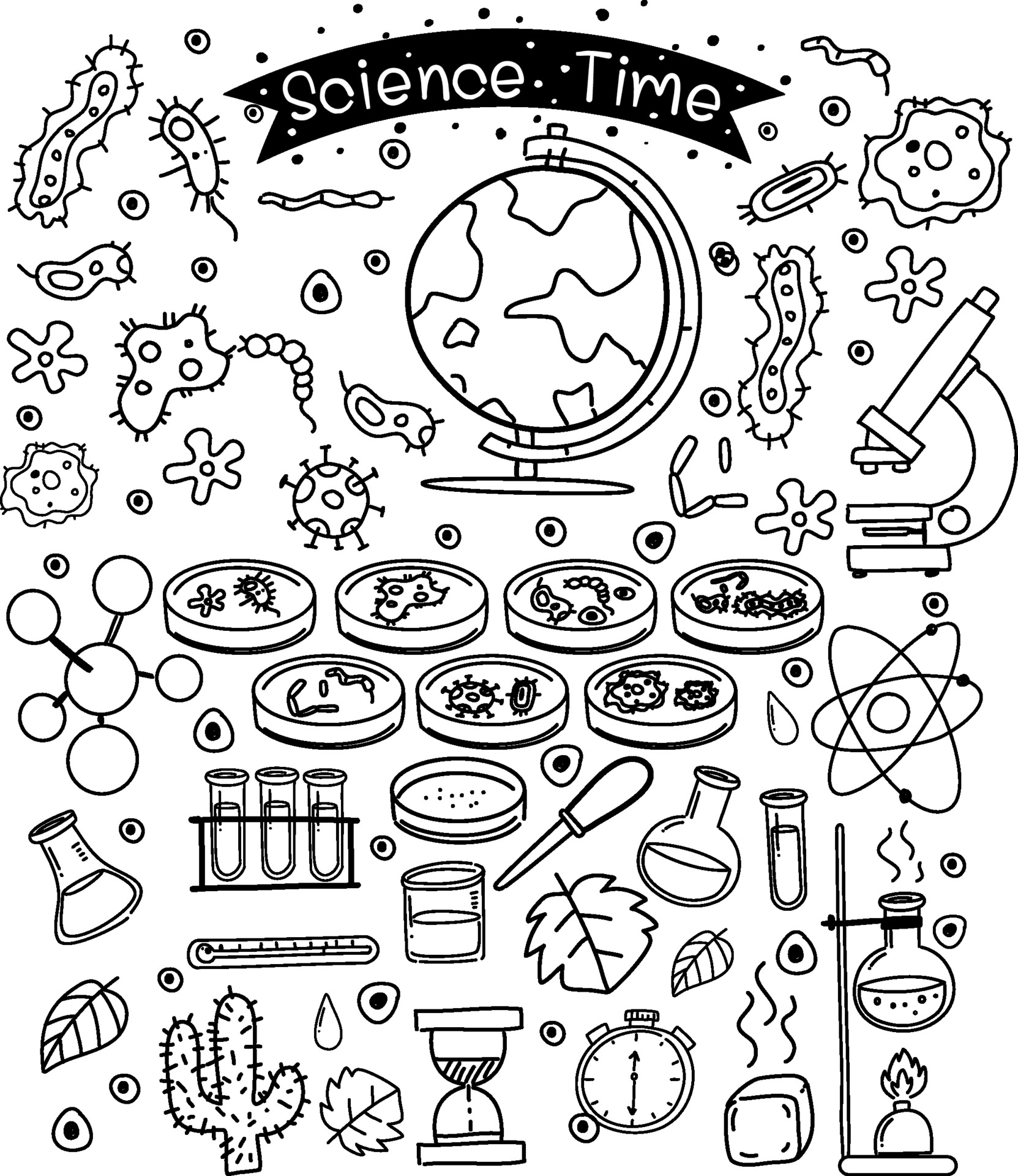 91 Science Doodle Coloring Pages Best