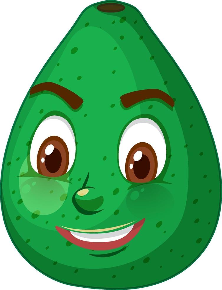 Pomelo cartoon character with facial expression vector