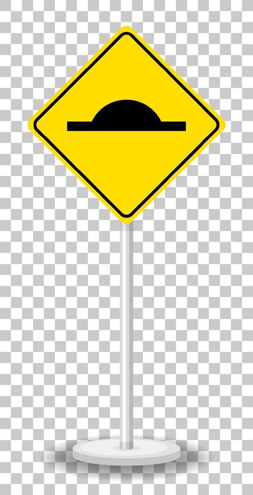Speed bump traffic sign isolated vector