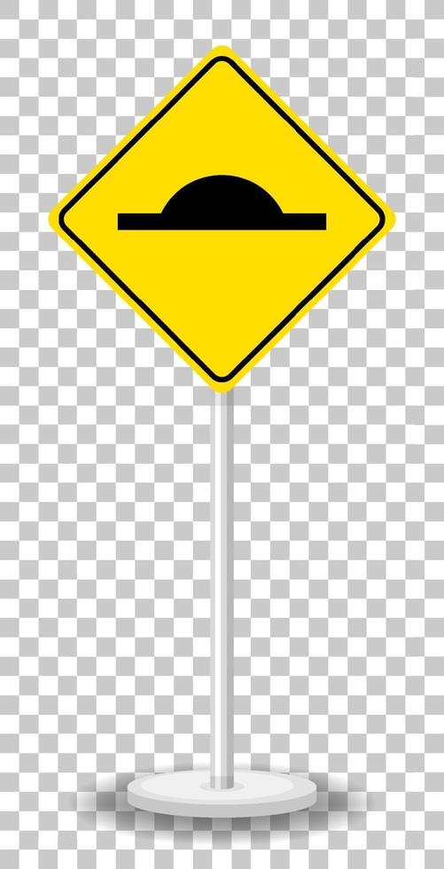 Speed bump traffic sign isolated vector