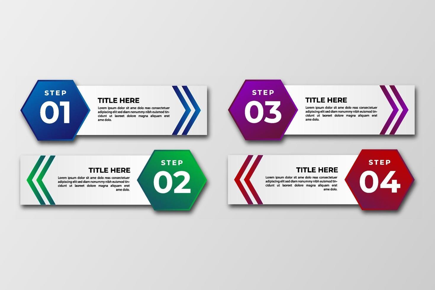 plantilla de visualización de datos comerciales. pasos del elemento de diseño hexagonal infográfico, opción, proceso, línea de tiempo. elementos gráficos coloridos degradados para proceso, presentación, diseño, banner, infografía. vector