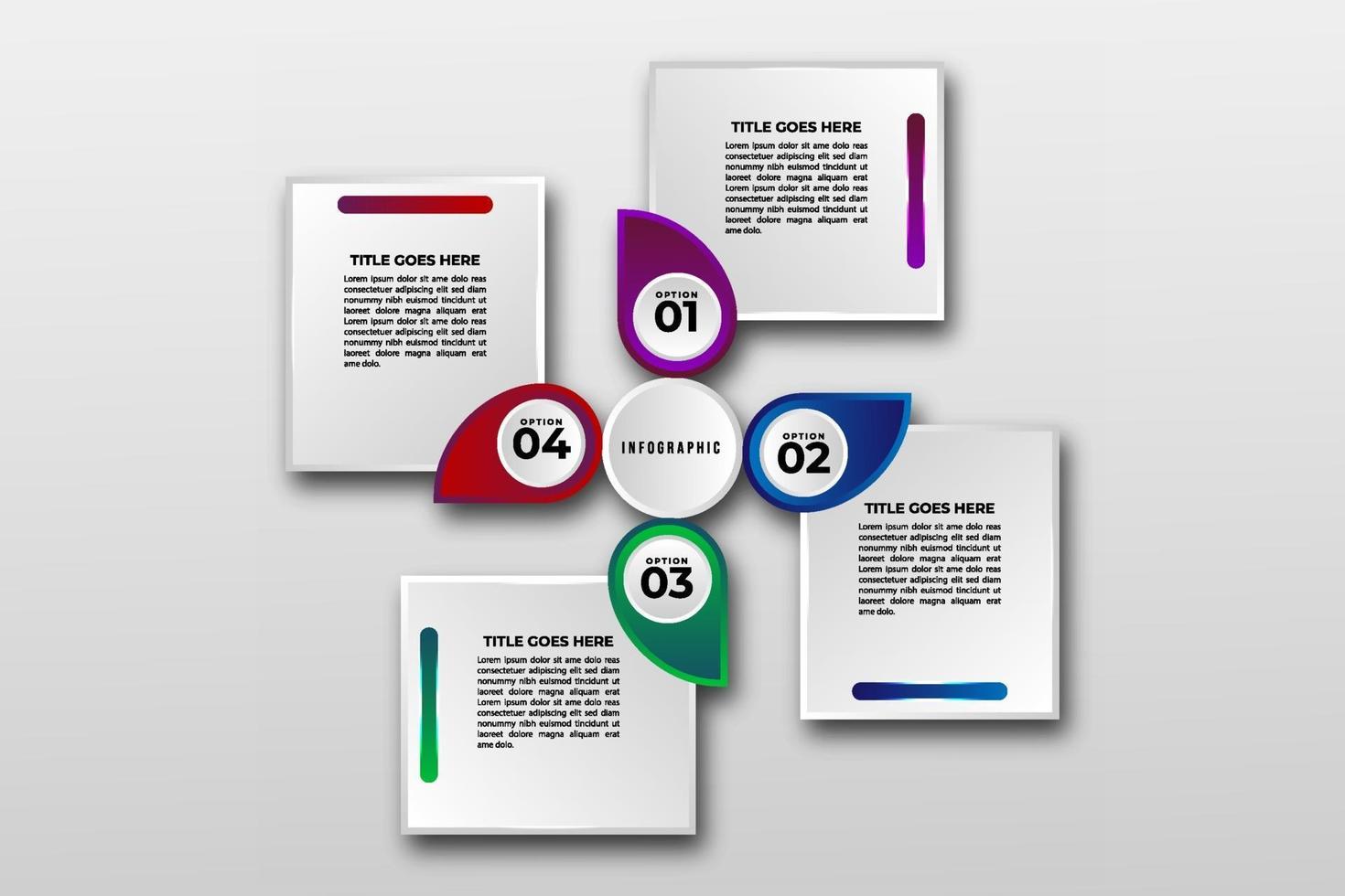 Business data visualization Template. Infographic design element steps, option, process, timeline. gradient colorful graphic elements for process, presentation, layout, banner, infograph, vector