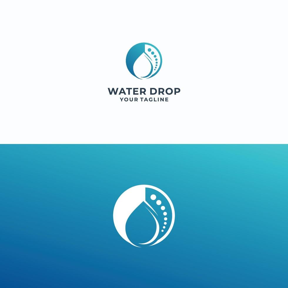 Water drops logotype vector template