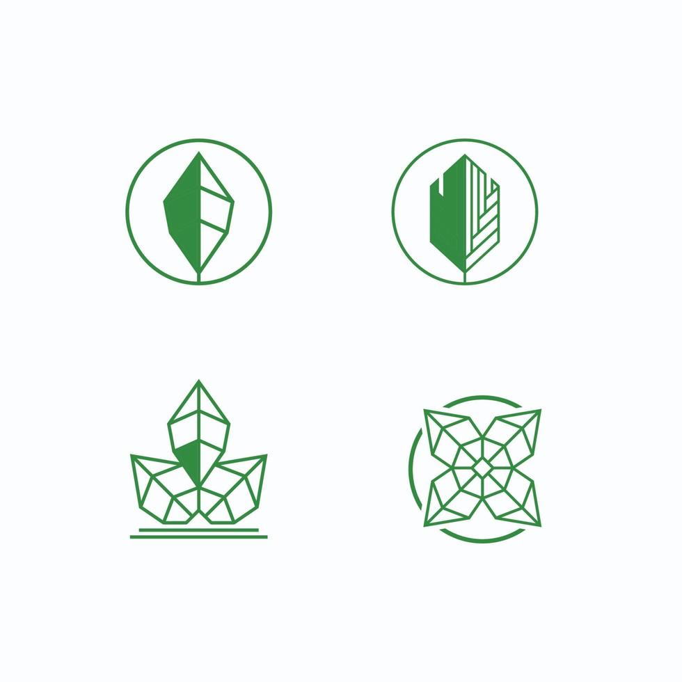 icono de árbol conjunto plantilla de vector de logotipo