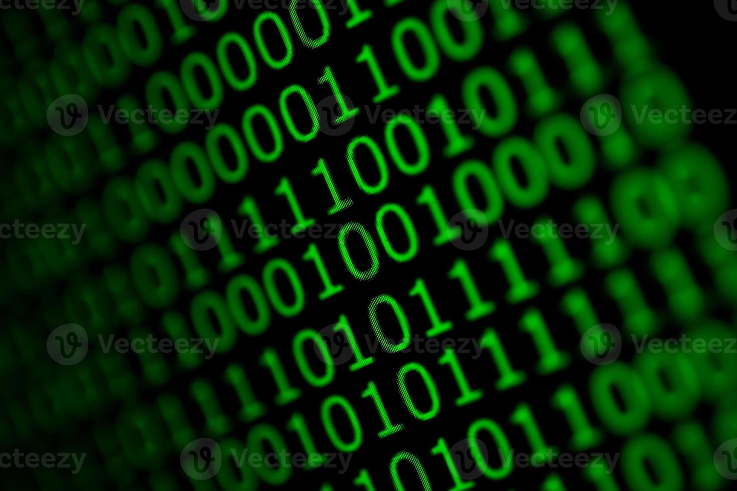 código numérico continuo en color verde foto