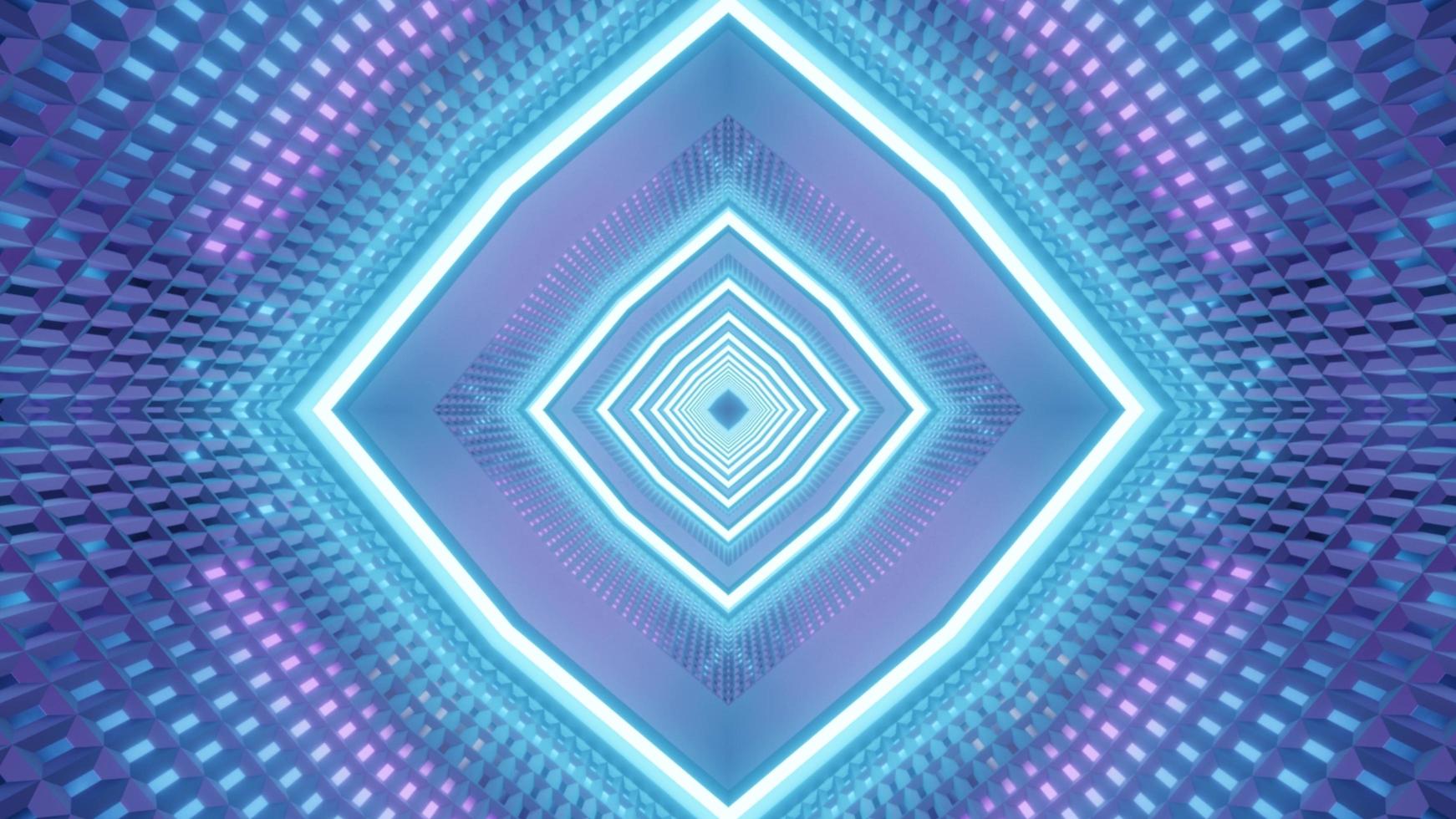 Blue and green 3D kaleidoscope design illustration for background or texture photo