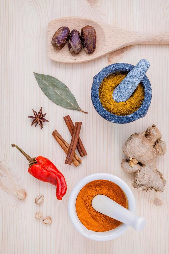 Dried herbs and spices photo