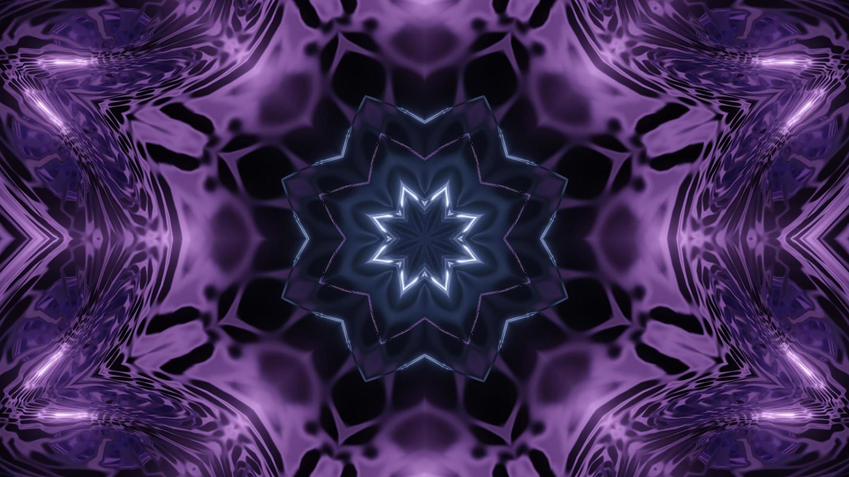 3D kaleidoscope floral design illustration for background or texture photo