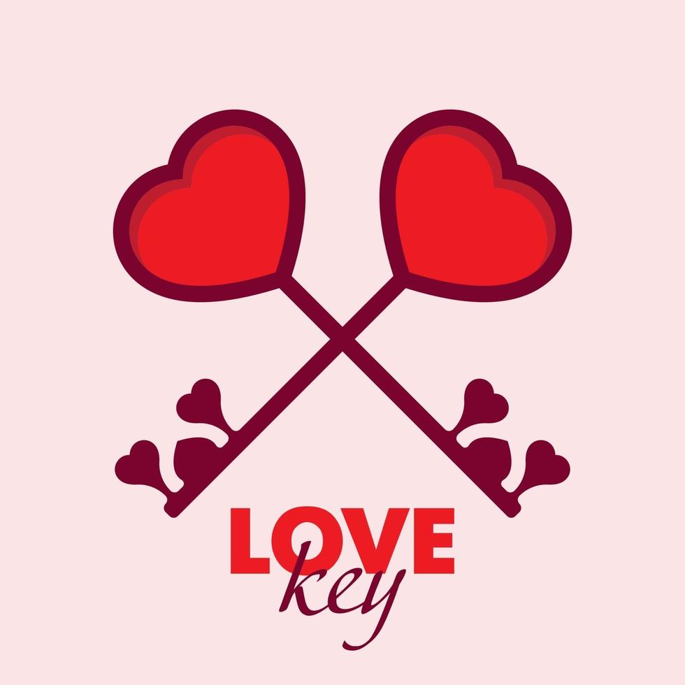 Love key valentine's day vector