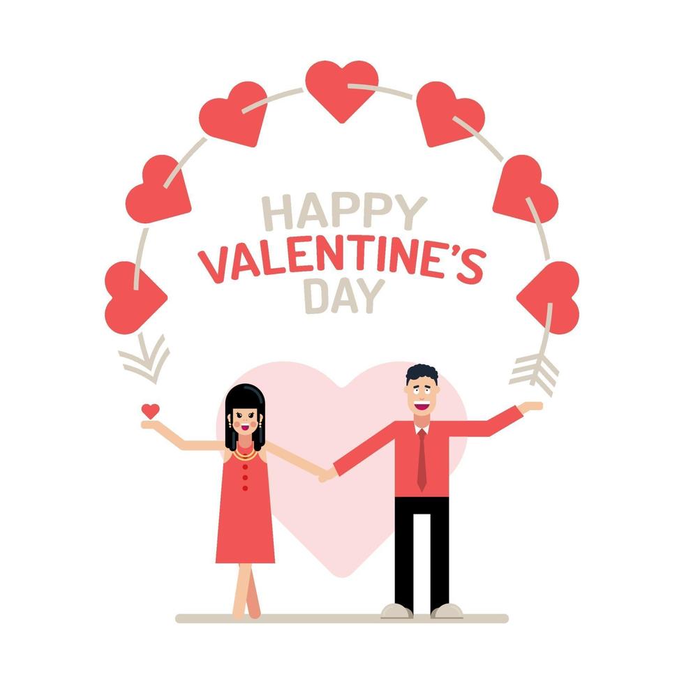 Valentine's day couple illustration vector