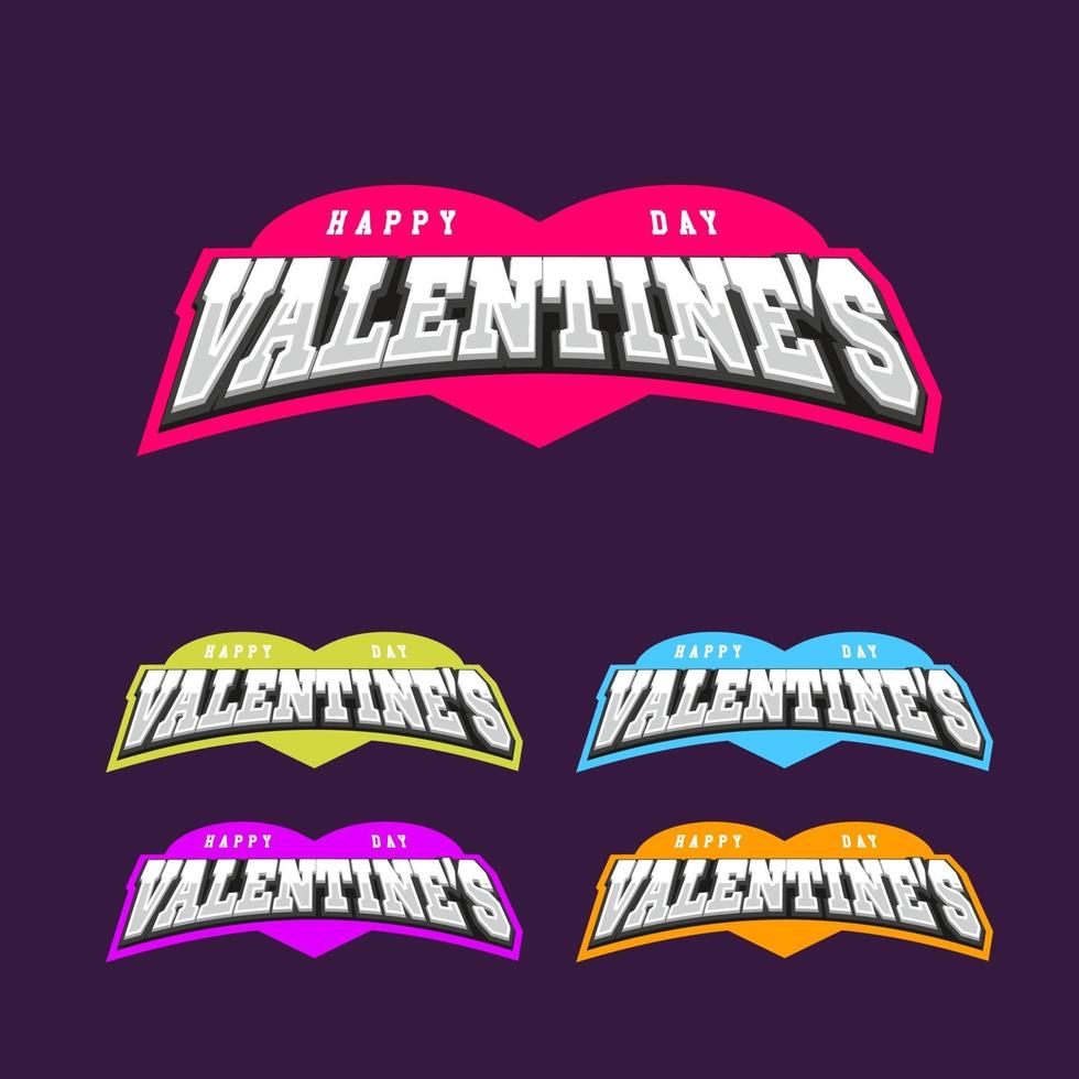 Valentine's day emblem vector