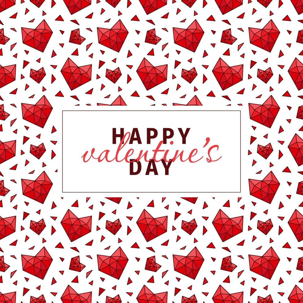 Valentine's day heart seamless pattern vector