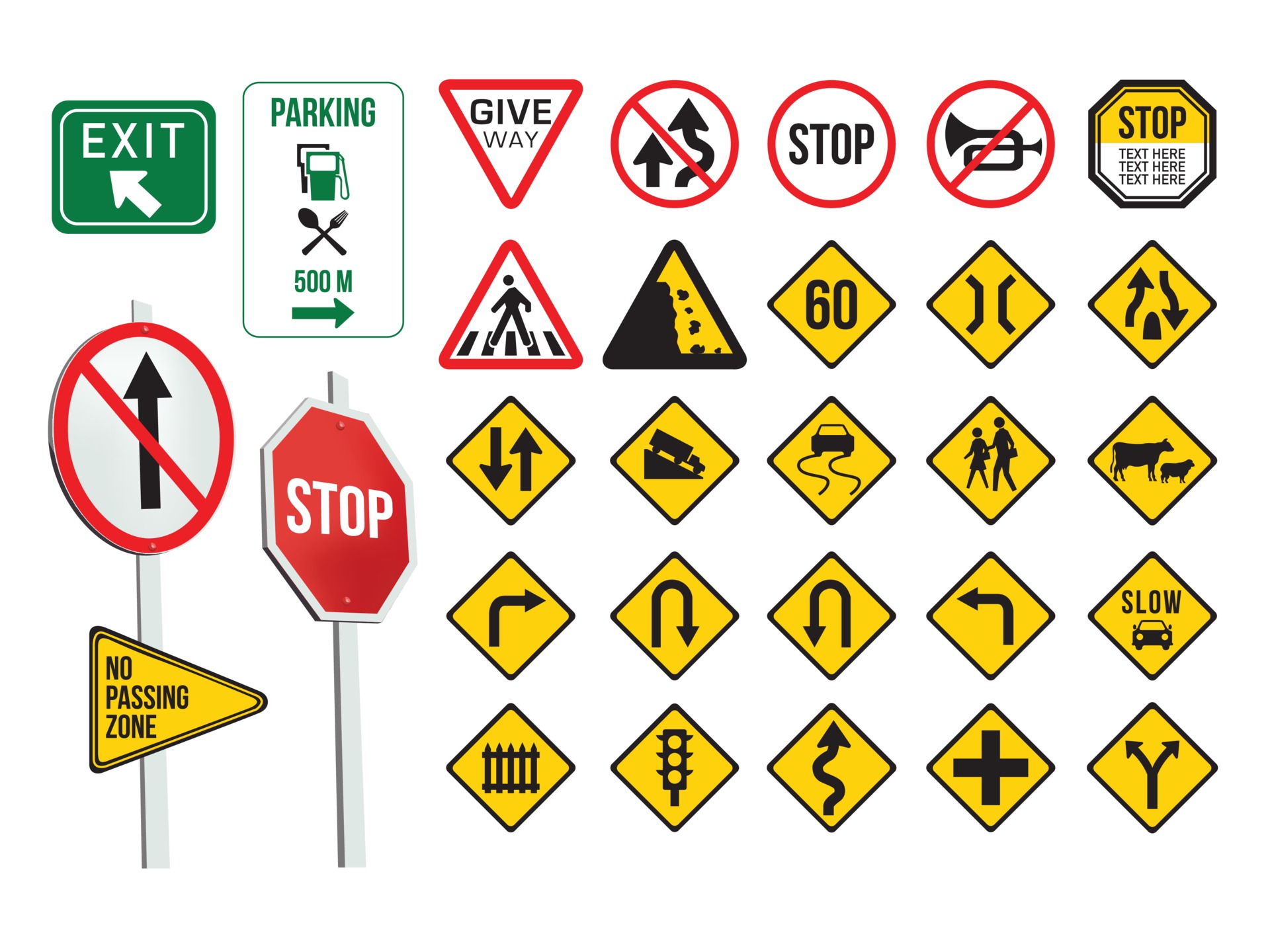 Traffic Signs on illustration graphic vector 2026943 Vector Art at Vecteezy