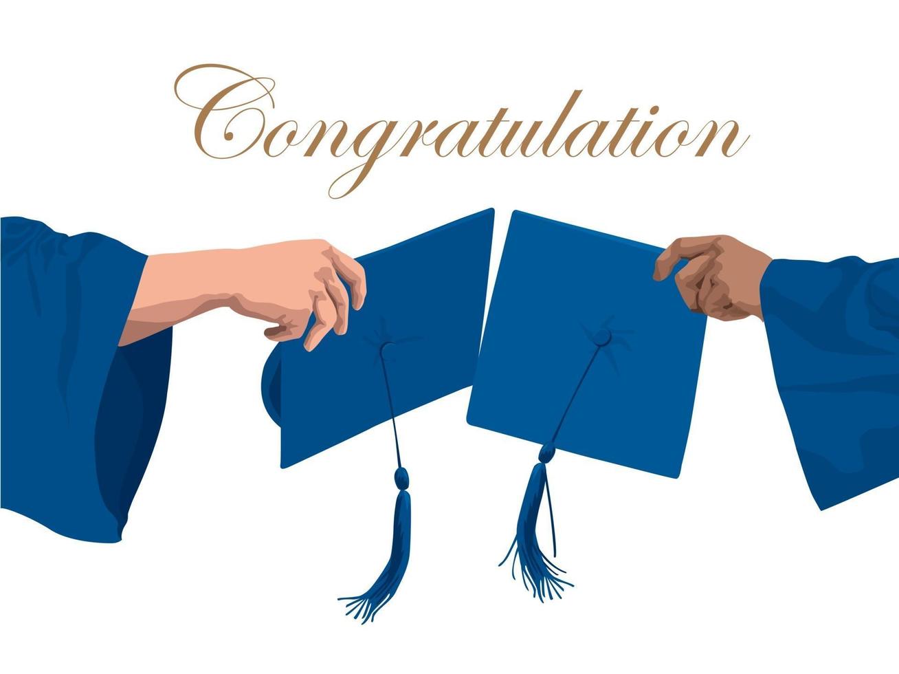 vector gráfico de ilustración de graduación de felicitación