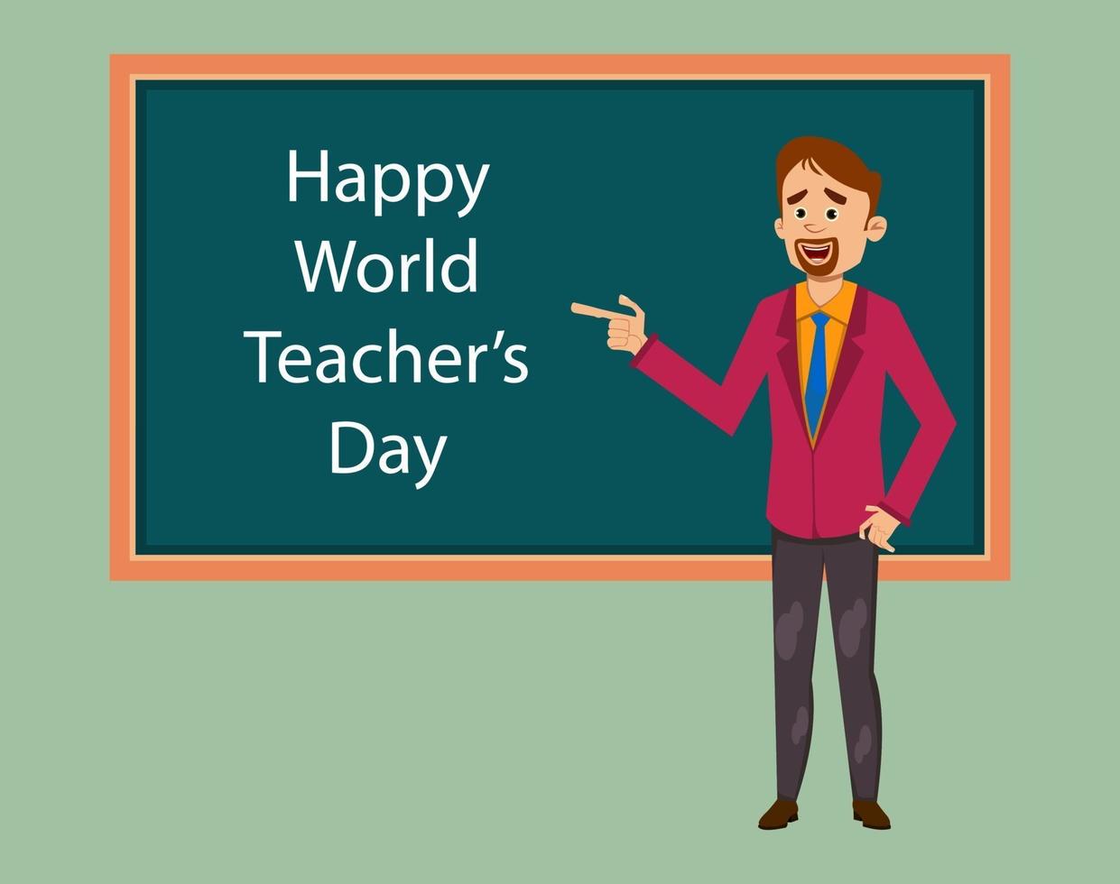 Happy World Teachers Day Flat Illustration Download Free Vectors Clipart Graphics Vector Art
