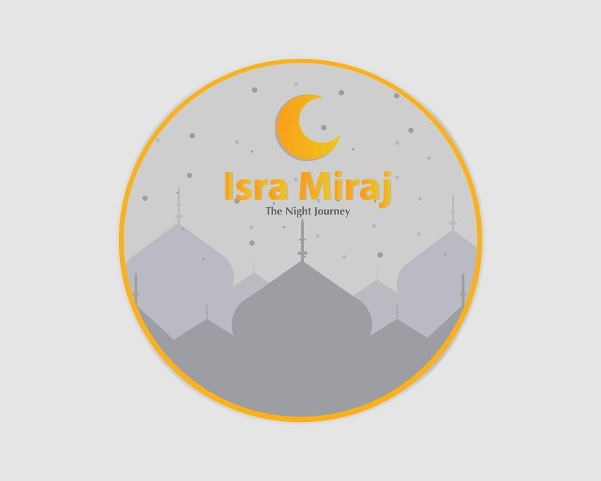 Isra Miraj Card Template Vector
