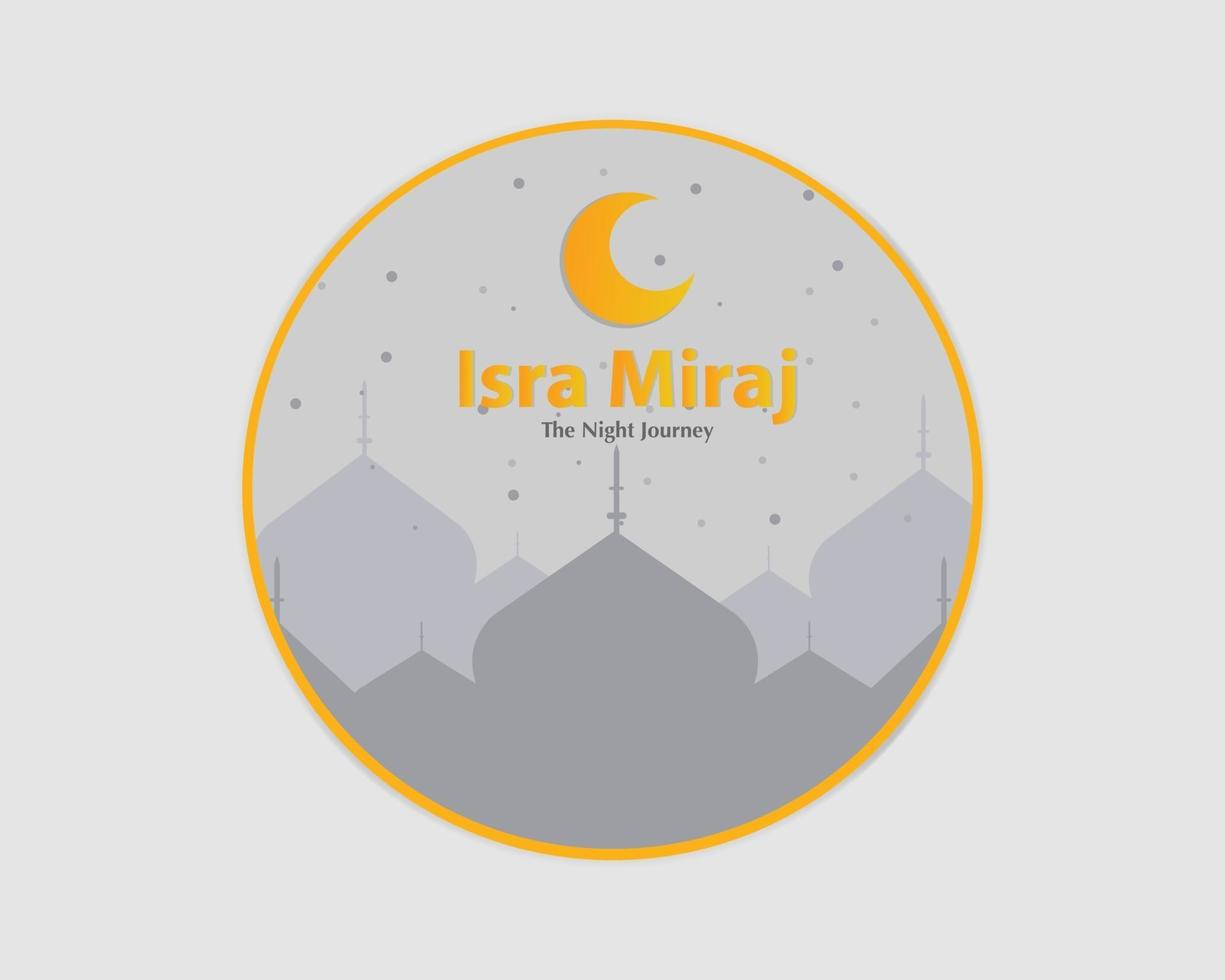 vector de plantilla de tarjeta isra miraj