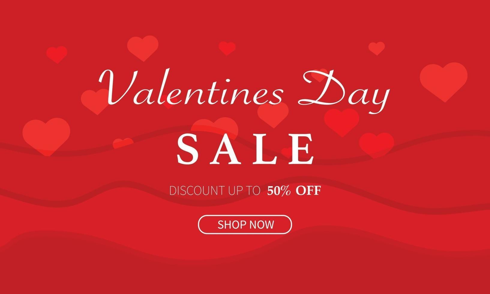 Valentines Day Sale Template Vector