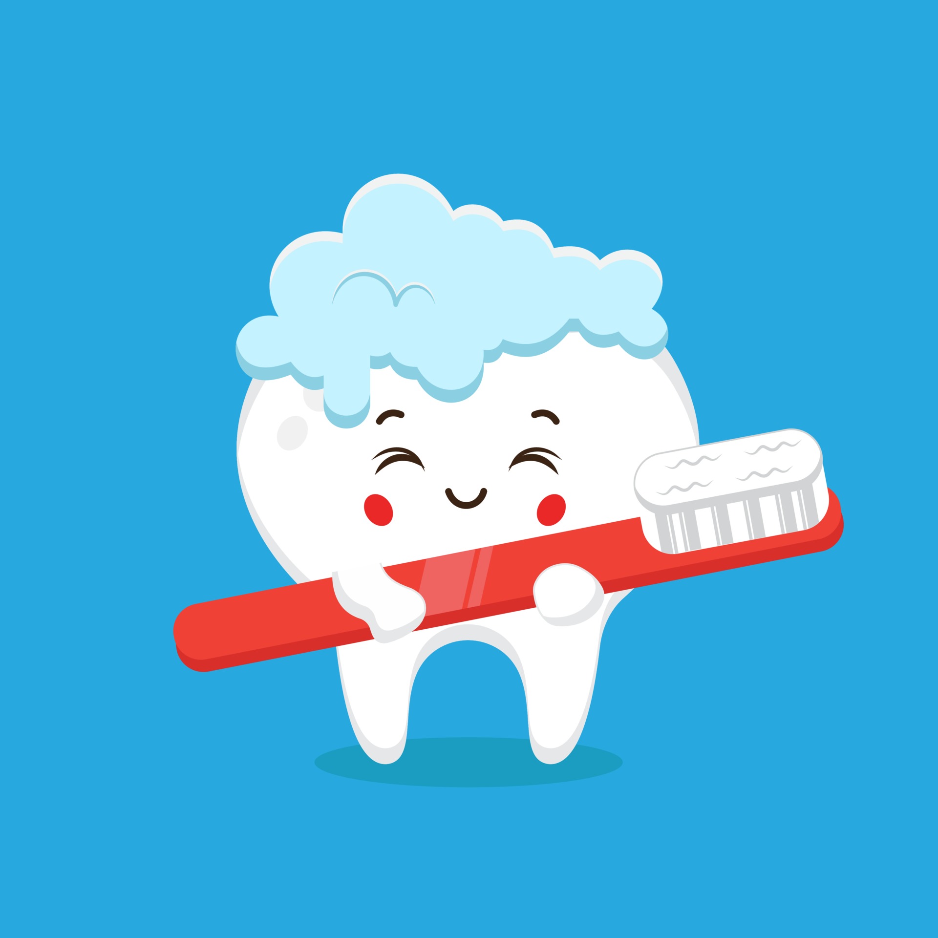 Cute Tooth Brushing Dental Health Icon 2027017 Vector Art At Vecteezy