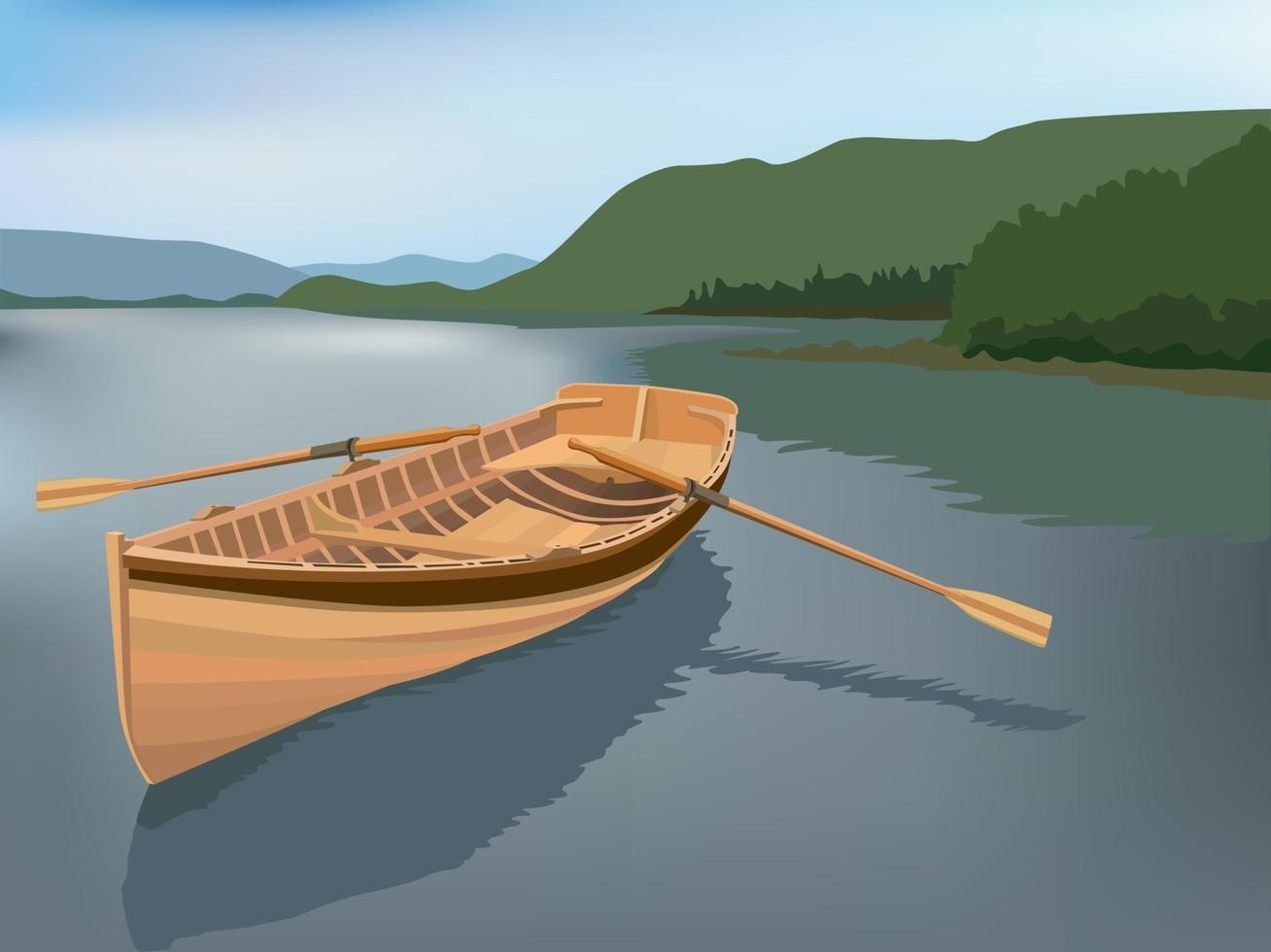vector gráfico de ilustración de barcos de madera
