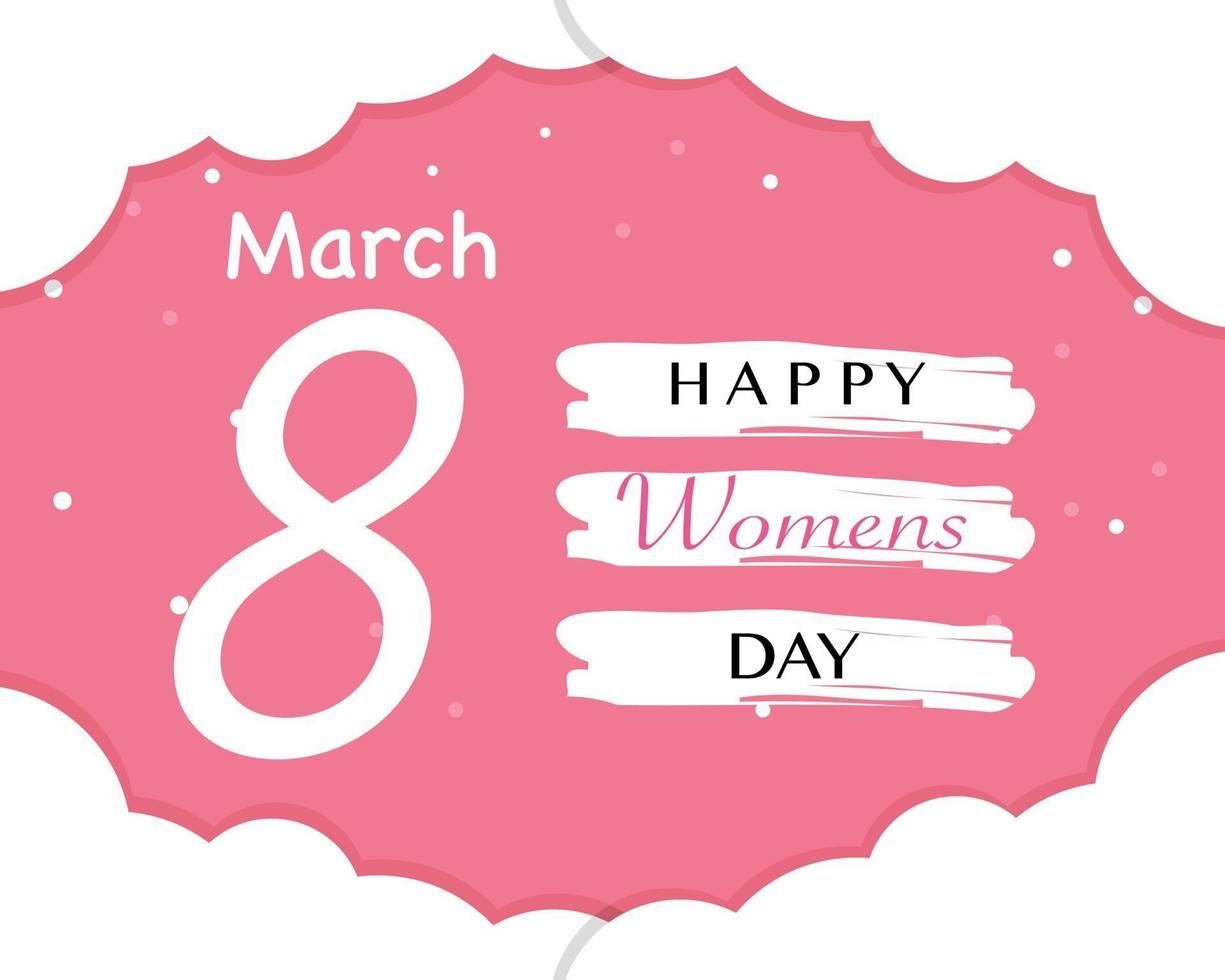 Happy Womens Day Card Vector